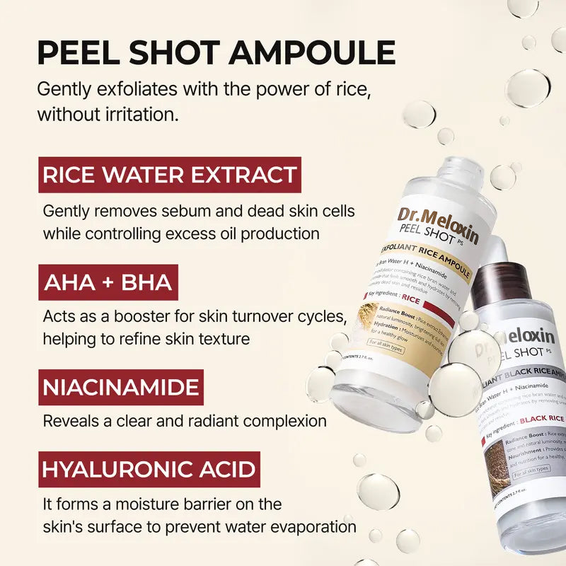 π Peel Shot Glow Rice Ampoule Duo