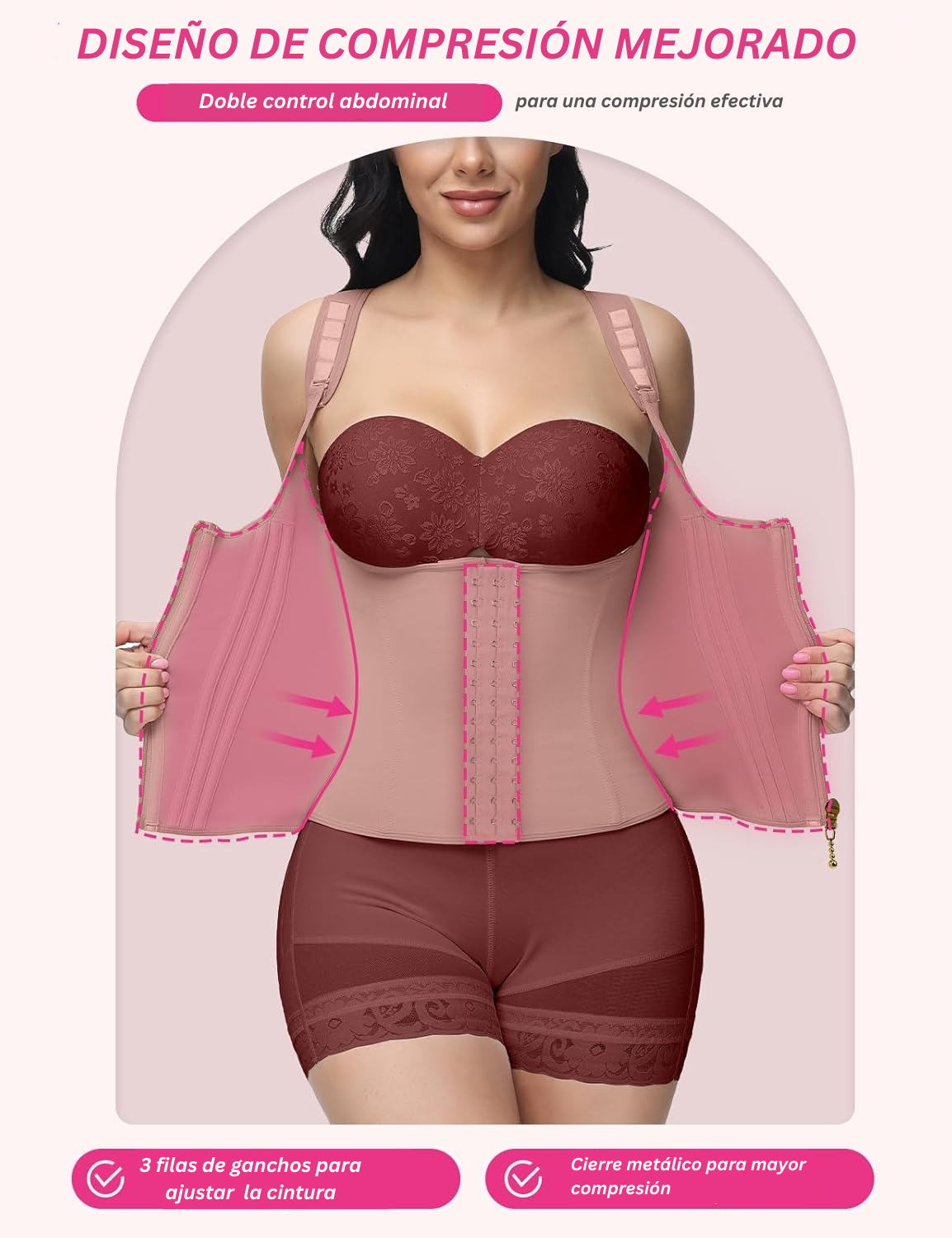 Faja Shapewear with Double Waistband – Abdominal Control and Waist Sculpting