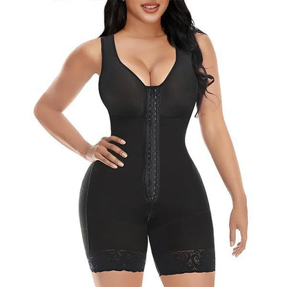 QIAWI Fajas Shapewear for Women Tummy Control Full Shapewear Butt Lifter with Zipper Crotch