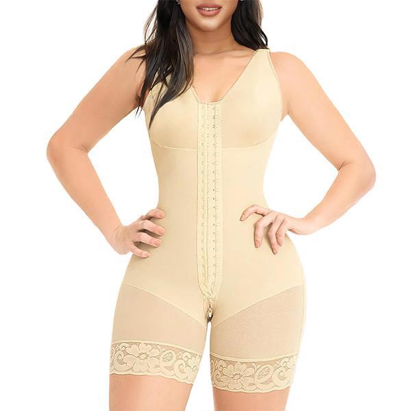 QIAWI Fajas Shapewear for Women Tummy Control Full Shapewear Butt Lifter with Zipper Crotch
