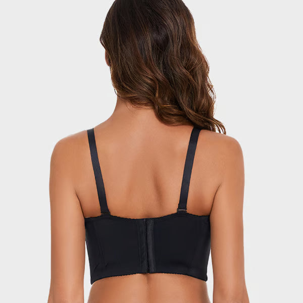 💜 LAST DAY PROMOTION - 50%OFF💜Women's Adjustable Straps Lace Bra Foam Padded Strapless Longline Bra and Bustier Top