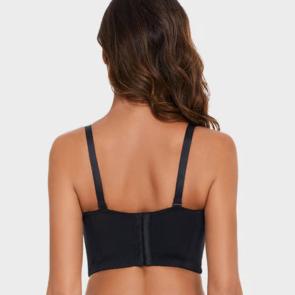 💜 LAST DAY PROMOTION - 50%OFF💜Women's Adjustable Straps Lace Bra Foam Padded Strapless Longline Bra and Bustier Top