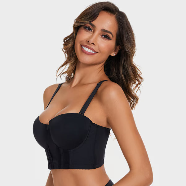 💜 LAST DAY PROMOTION - 50%OFF💜Women's Adjustable Straps Lace Bra Foam Padded Strapless Longline Bra and Bustier Top