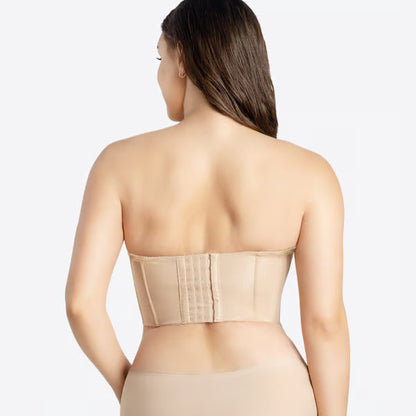 💜 LAST DAY PROMOTION - 50%OFF💜Women's Adjustable Straps Lace Bra Foam Padded Strapless Longline Bra and Bustier Top