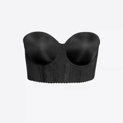 💜 LAST DAY PROMOTION - 50%OFF💜Women's Adjustable Straps Lace Bra Foam Padded Strapless Longline Bra and Bustier Top