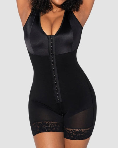 QIAWI Fajas Shapewear for Women Tummy Control Full Shapewear Butt Lifter with Zipper Crotch