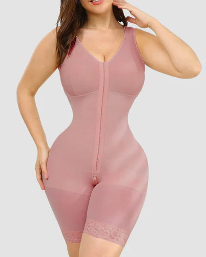QIAWI Fajas Shapewear for Women Tummy Control Full Shapewear Butt Lifter with Zipper Crotch